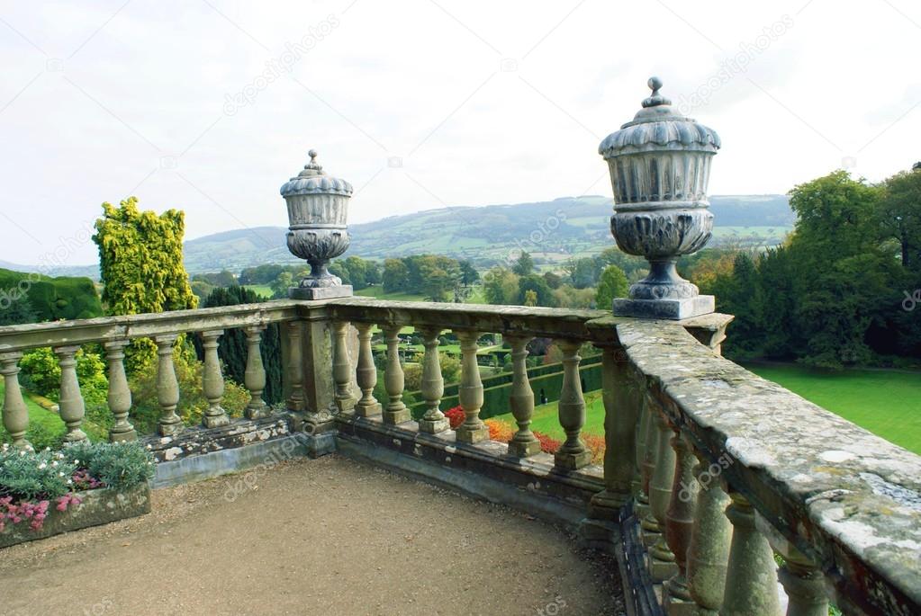 Powis castle garden in Welshpool, Wales, England