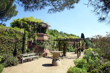 Leeds castle bahçede maidstone, kent, İngiltere