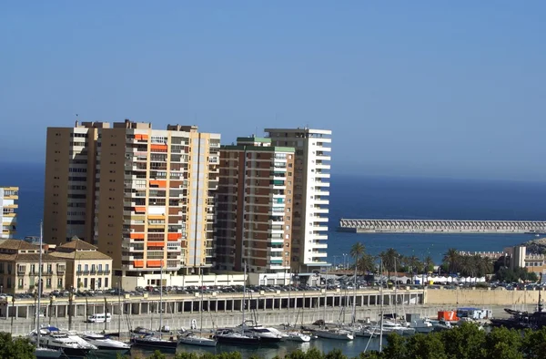 Malaga, Endülüs, İspanya'nın havadan görünümü — Stok fotoğraf