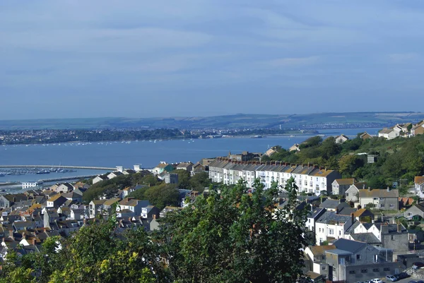 Panoramisch uitzicht op het Isle of Portland in Dorset, Engeland — Stockfoto