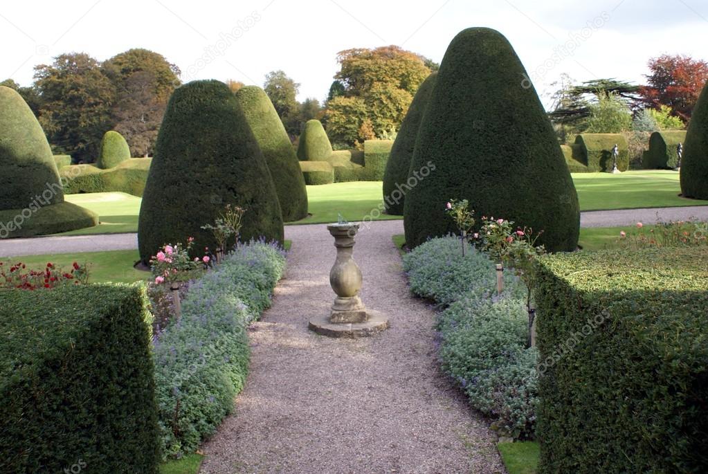 Chirk Castle garden at Chirk near Wrexham, Wales, England