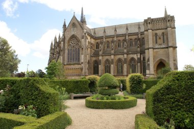 Arundel Castle Chapel and garden in Arundel, West Sussex, England
