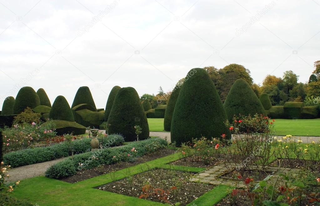 Chirk Castle Garden in Wrexham, Wales, England, Europe