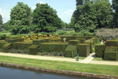 Hever Kalesi Bahçe Hever, Edenbridge, Kent, İngiltere'de, Avrupa'nın havadan görünümü