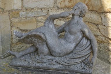 Heykeli Leda ve Kuğu, Hever Kalesi Hever, Edenbridge, Kent, İngiltere