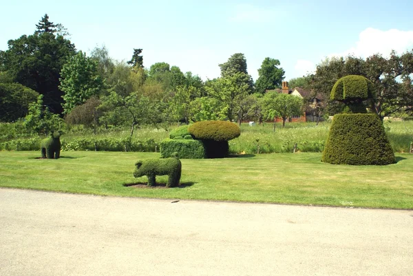 Hever Castle topiary garden in Hever, Edenbridge, Kent, England, Europe — Stock Photo, Image