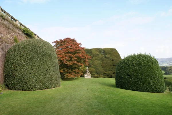 博维斯城堡花园一百十九，波伊斯、 威尔士、 英格兰，欧洲 — 图库照片
