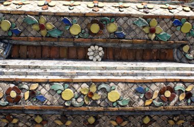 closeup veya ayrıntılarını Wat Pho, tapınak uzanmış Buddhain Bangkok, Tayland, Asya