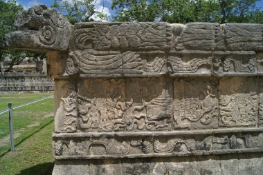 The Venus Platform, The Great Plaza, Tzompantli, Wall of Skulls, Chichen Itza, Mexico clipart