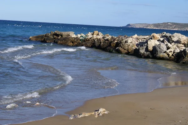 Playa de Kalyves en la isla de Creta, Grecia, Europa — Foto de Stock