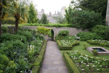 Arundel Kalesi Chruch Bahçe Arundel, West Sussex, İngiltere'de