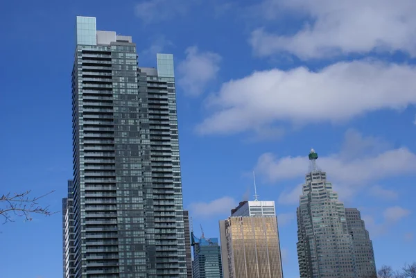 Vista panoramica sullo skyline, grattacieli in Downtown, Toronto, Ontario, Canada — Foto Stock