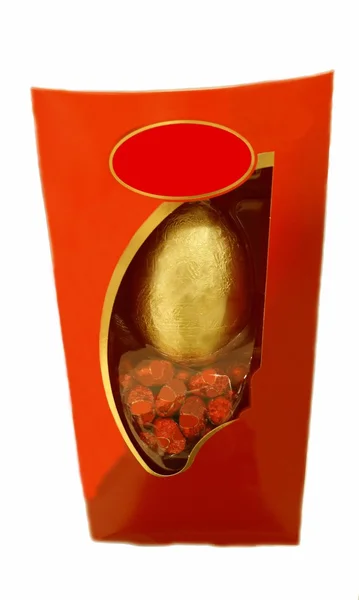 Scatola di cioccolato all'uovo di Pasqua — Foto Stock