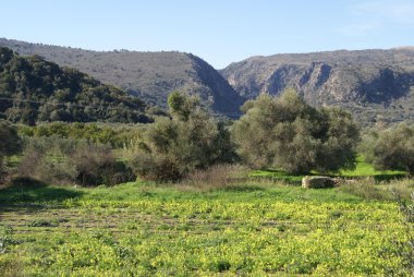 Bahar mevsiminde Akdeniz manzara