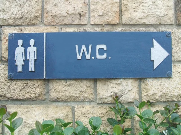 WC sign. public toilet sign. toilet sign — Stock Photo, Image