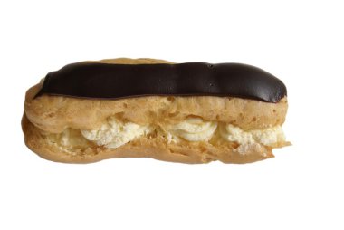 Choux pasta çikolata ve krema ile