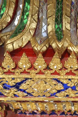 Ayrıntılarını Tapınağı Emerald Buda Bangkok, Tayland, Asya