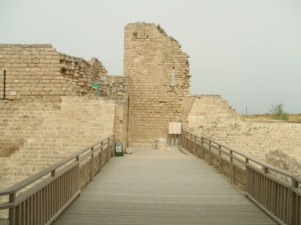 De romerska ruinerna av Caesarea Maritima i Israel — Stockfoto