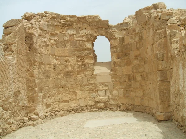Kung Herodes palats, Masada i Judea öknen, Israel Stockbild