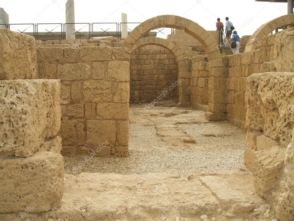The Roman ruins of Caesarea Maritima in Israel