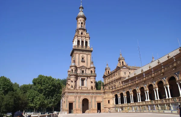 Plaza de Espana Sevillában, Spanyolországban — Stock Fotó