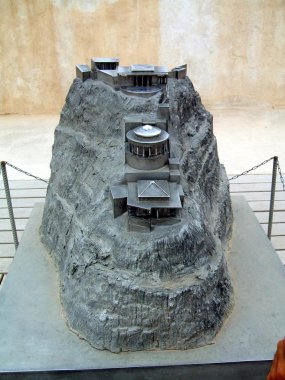 Kral Herod Sarayı yinelemede Masada, Judean Desert, Israel