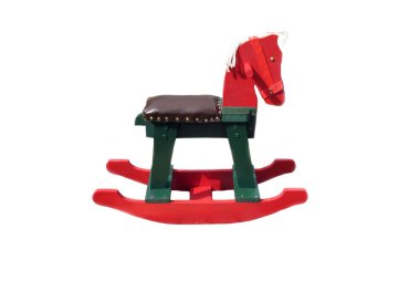 Vintage sallanan at sandalye çocuk oyuncak