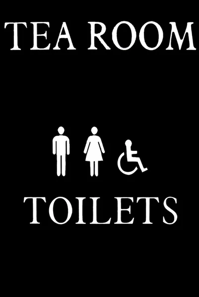 Туалет. Общественный туалетный знак. туалетная табличка туалет. инвалидное кресло — стоковое фото