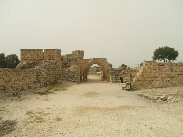 Römische Ruinen von caesarea maritima in israel — Stockfoto