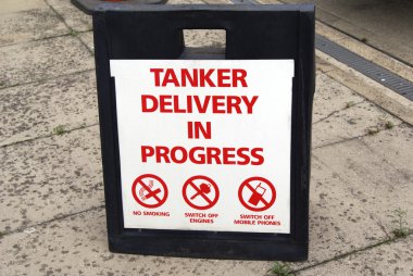 Tanker teslim ilerleme işareti.