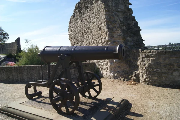 Artillerie in Rochester kasteel Engeland — Stockfoto