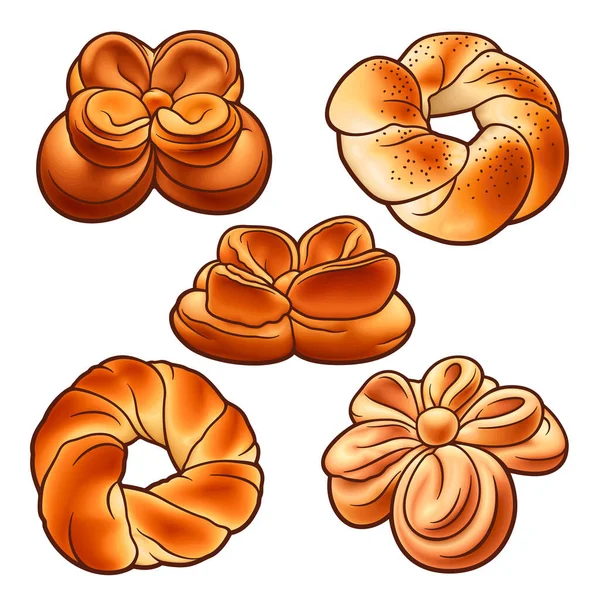 Conjunto de garabatos vectoriales dibujados a mano. — Vector de stock