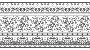 Vektör etnik el süslemeli arkaplan