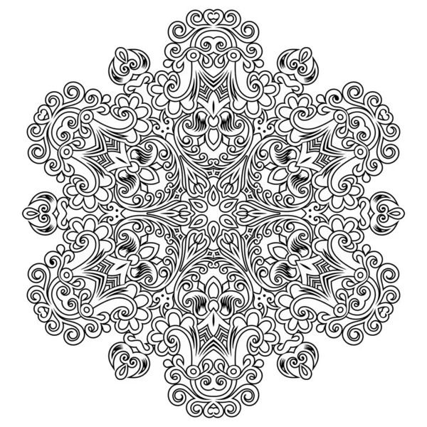 Vector abstracto floral étnico ornamental ilustración — Archivo Imágenes Vectoriales