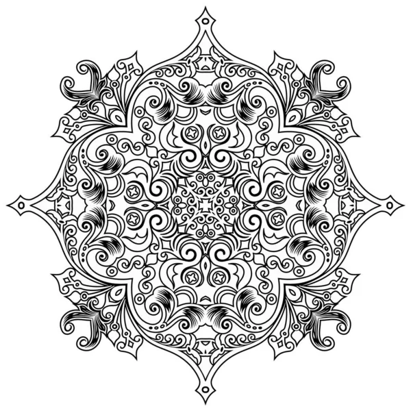 Vector abstracto floral étnico ornamental ilustración — Archivo Imágenes Vectoriales