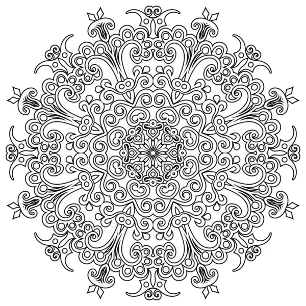 Vektör soyut çiçekli etnik süsleme