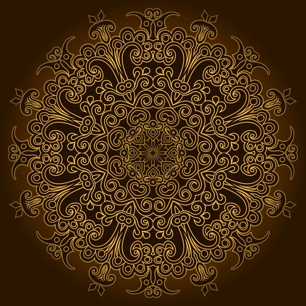 Vetor abstrato floral etnia ornamental ilustração. — Vetor de Stock