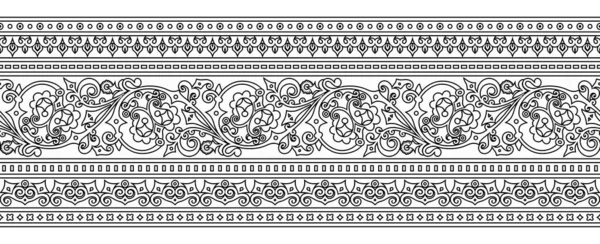 Vetor mão étnica desenhada fundo ornamental — Vetor de Stock