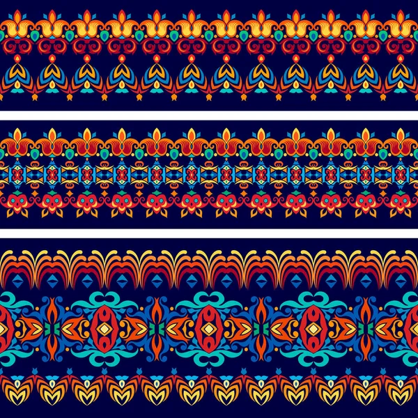 Vector abstracto decorativo étnico ornamental rayas — Vector de stock