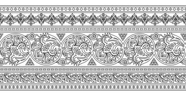 Vektör etnik el süslemeli arkaplan