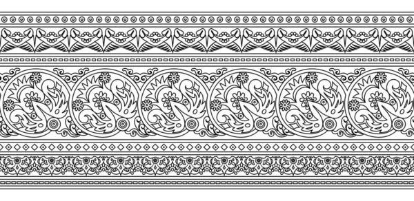 Vector étnico dibujado a mano ornamental fondo — Vector de stock