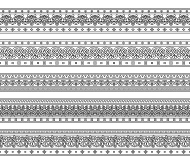 Soyut etnik doğada kusursuz çizgiler oluşturuldu.