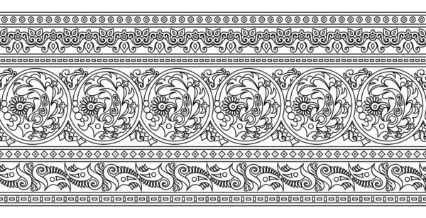 Vector étnico dibujado a mano ornamental fondo — Vector de stock