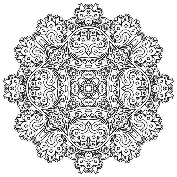 Vector abstracto floral étnico ornamental ilustración — Vector de stock