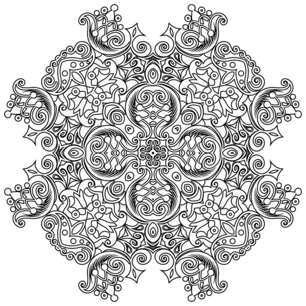Vektorové abstraktní květinové etnické ornamentální ilustrace — Stockový vektor