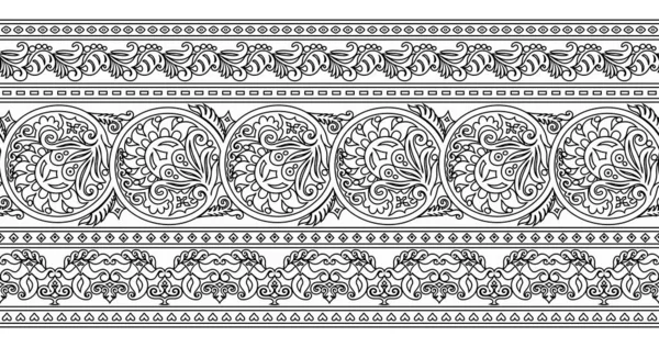 Vetor mão étnica desenhada fundo ornamental —  Vetores de Stock