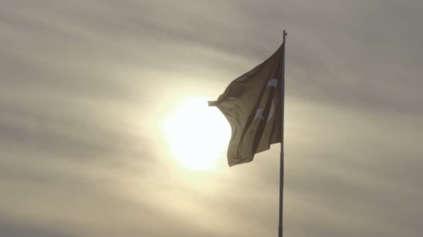 Türkische Flagge geschwenkt — Stockvideo