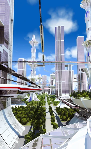 Miasto przyszłości — Zdjęcie stockowe