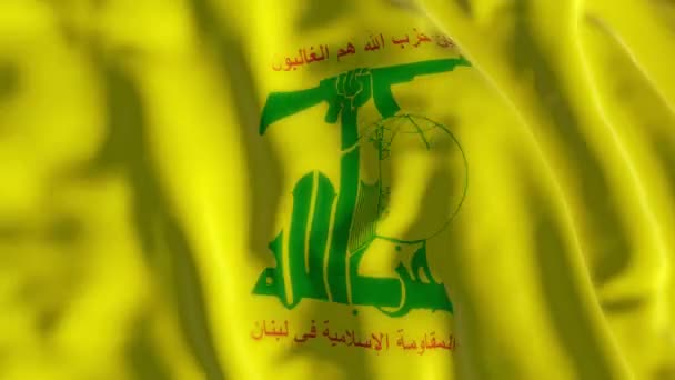 Hizbollah flagga — Stockvideo