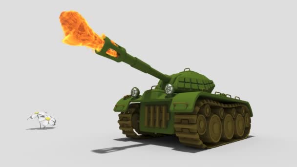 Bir tank sürme — Stok video
